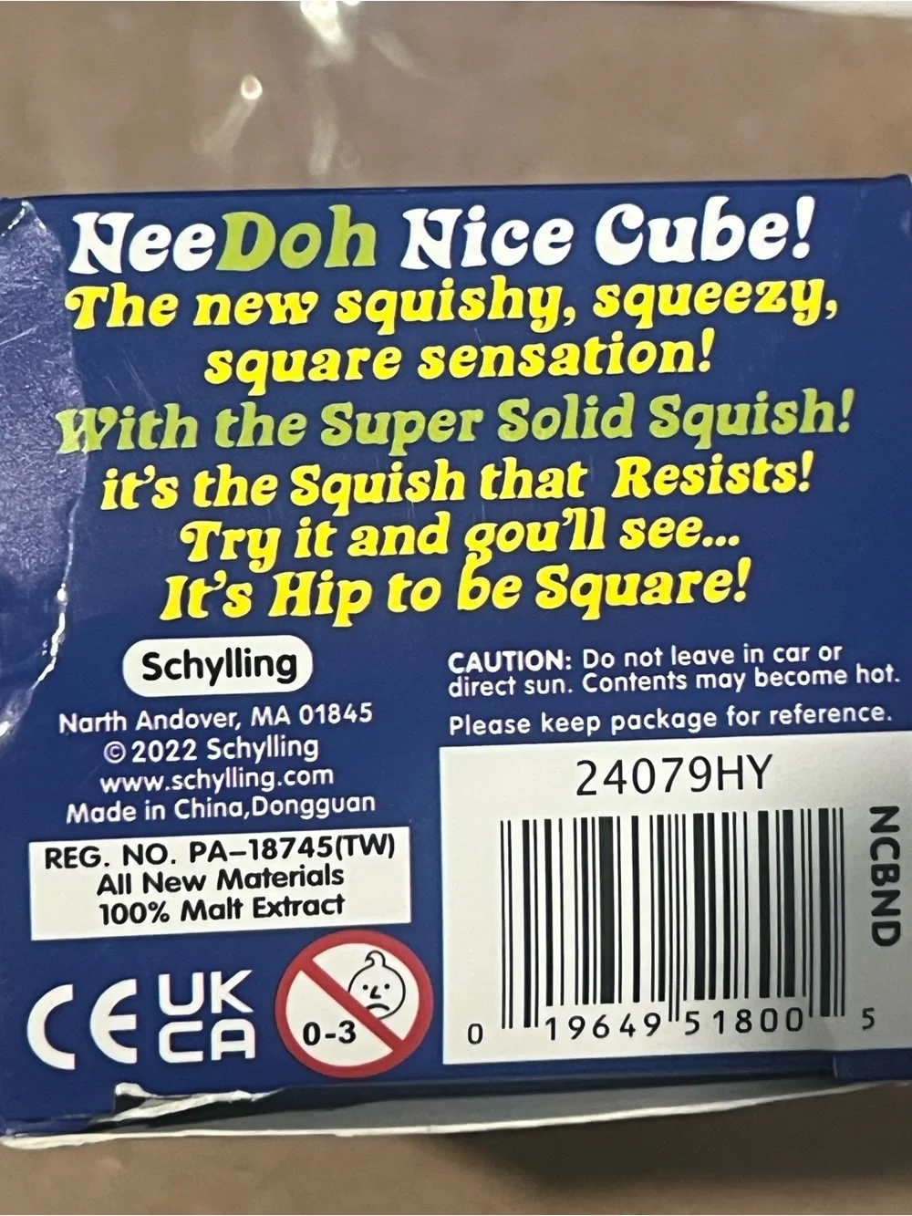 NeeDoh Pepsi Nice Cube Drop Super Solid Squish - Blue